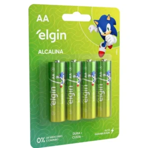 Pilha alcalina PQ tipo AA Elgin 4X1