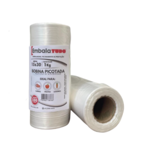 Bobina saco plástico 15x30 picotado 500 un