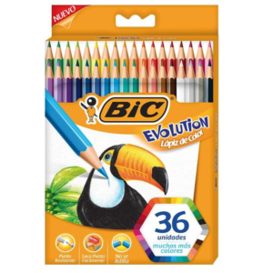 Lápis de cor Bic Evolution cx 36 cores