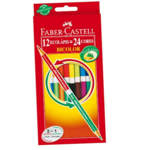 Lápis de cor Faber Castell Ecolápis cx 12 un 24 cores
