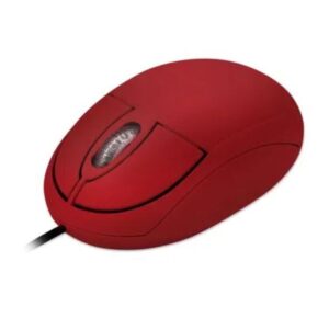 Mouse Multilaser com fio vermelho UN