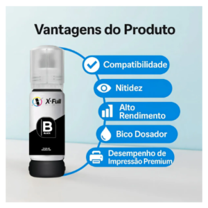Tinta preta Compatível Epson T544 L3250 L3210 L3110 Pop 70ml UN