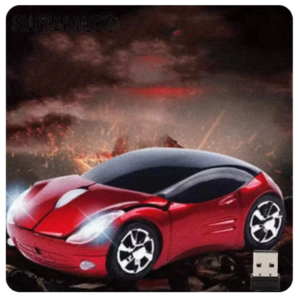 Mouse sem fio Pop Car vermelho UN