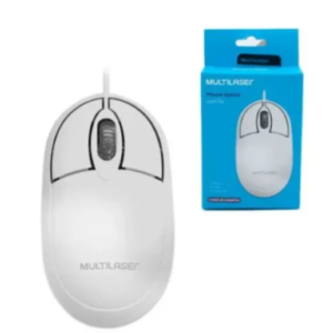 Mouse com fio Multilaser branco UN