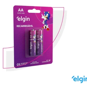 Pilha recarregável Elgin AA pequena 2x1