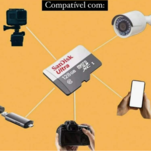 Cartão de memória SD 128 gb LNG c/ adaptador
